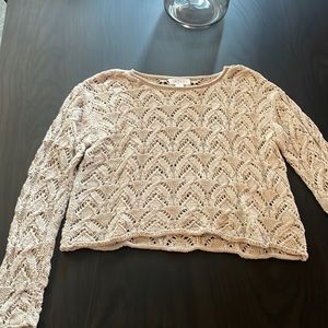 Crochet cropped sweater